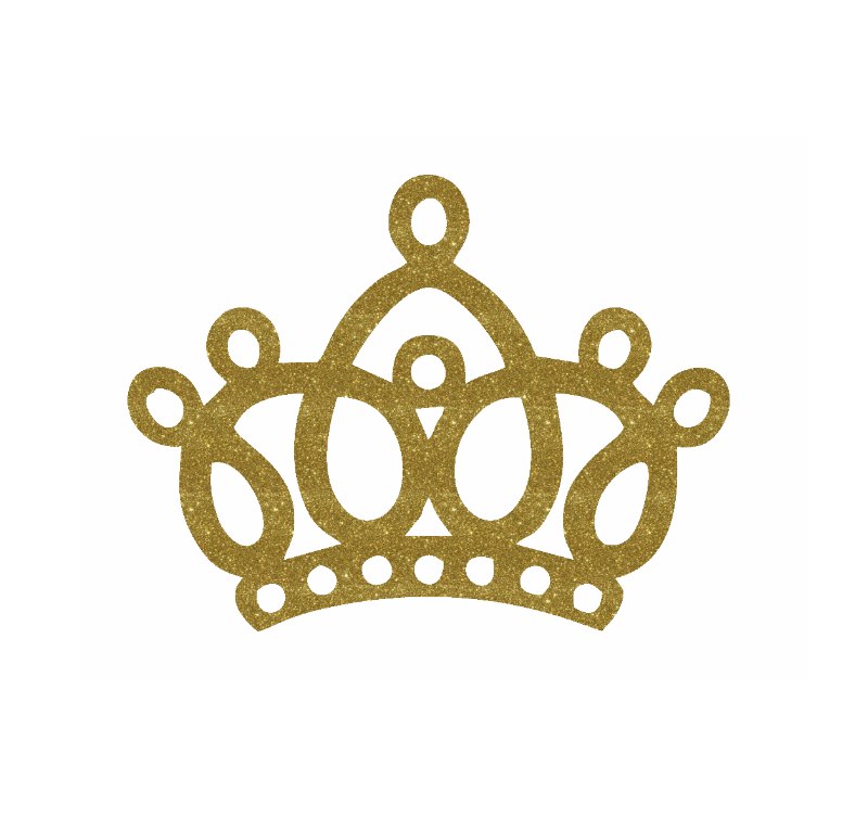 Empório do Eva - Coroa glitter dourada Grande