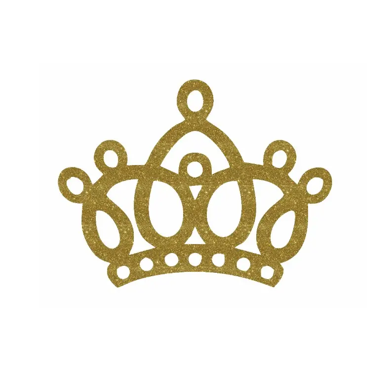 Empório do Eva - Coroa glitter dourada 5 unidades