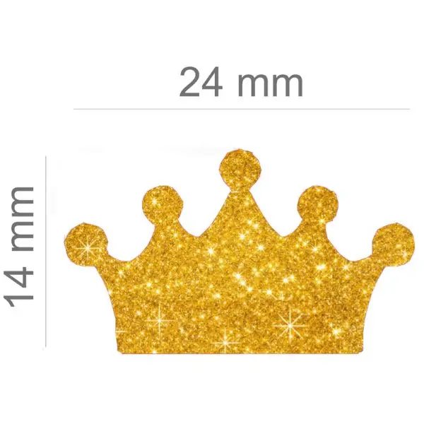 Empório do Eva - Apliques Mini Coroa glitter - 50 unid.