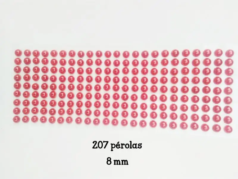Empório do Eva - Meia Pérola 0,8 mm Vermelha -207 unid.